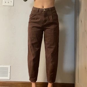 Brown Mom Jeans